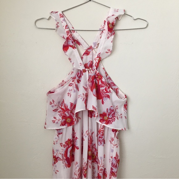 TULAROSA Santorini Floral Maxi Dress White Pink S - Picture 5 of 8